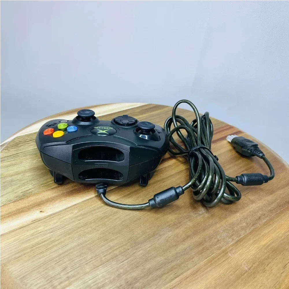 Microsoft XBOX Original OEM Controller Type S Black Wired With Breakaway